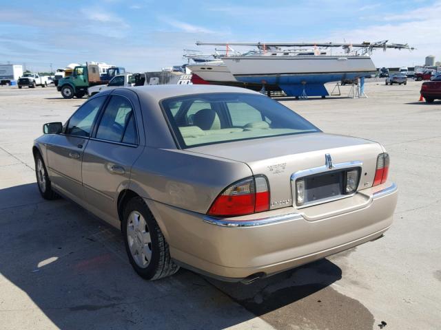 1LNHM86S55Y641096 - 2005 LINCOLN LS 金色 照片 3