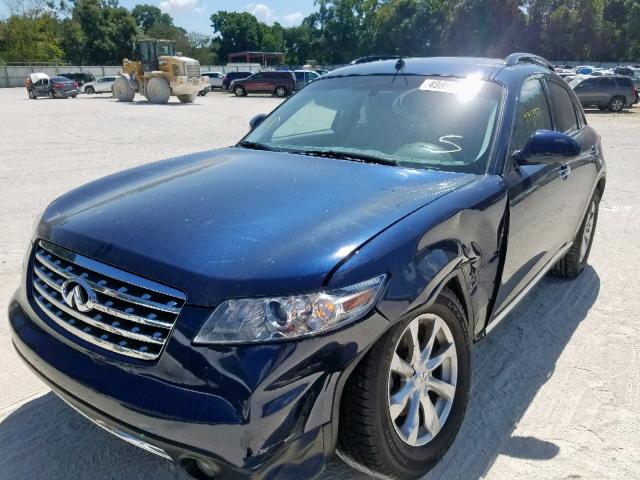 JNRAS08W58X209518 - 2008 INFINITI FX35 BLUE photo 2