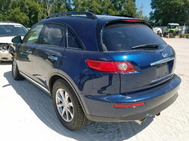 JNRAS08W58X209518 - 2008 INFINITI FX35 BLUE photo 3