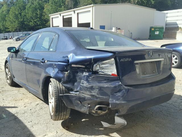 19UUA66245A021897 - 2005 ACURA TL BLUE photo 3