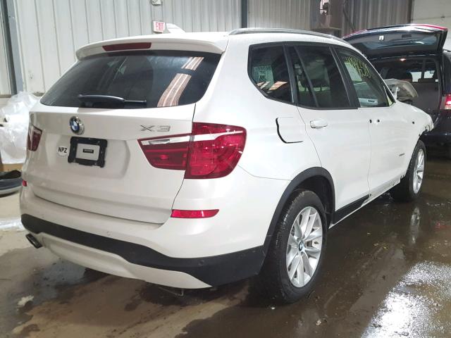 5UXWX9C31H0T18459 - 2017 BMW X3 XDRIVE2 WHITE photo 4