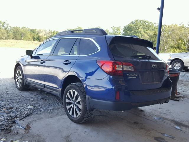 4S4BSELC2F3279976 - 2015 SUBARU OUTBACK 3. BLUE photo 3