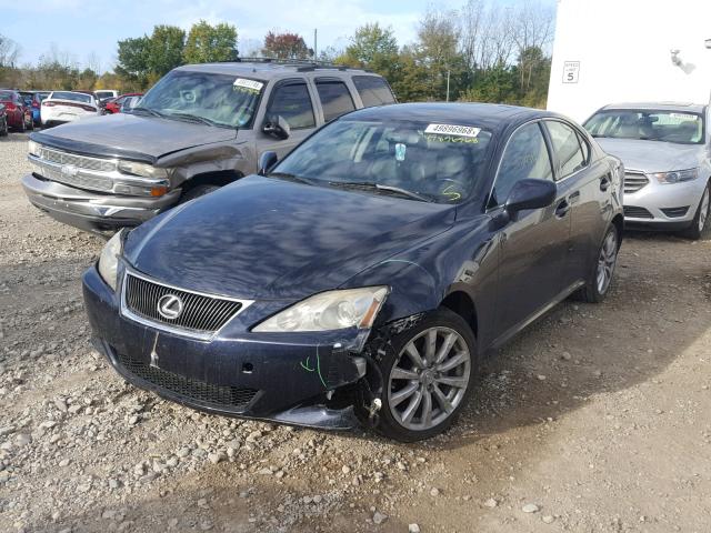 JTHCK262675014752 - 2007 LEXUS IS 250 BLUE photo 2