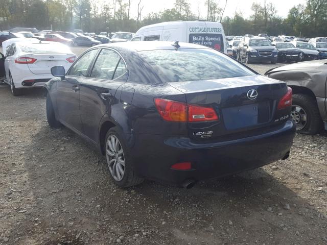 JTHCK262675014752 - 2007 LEXUS IS 250 BLUE photo 3