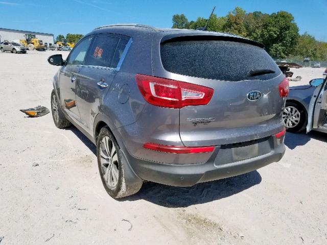 KNDPC3A29C7181957 - 2012 KIA SPORTAGE E GRAY photo 3