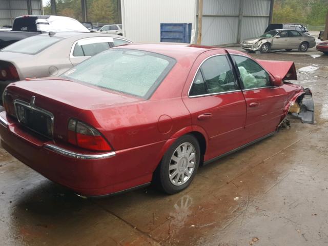 1LNHM86S64Y656009 - 2004 LINCOLN LS RED photo 4