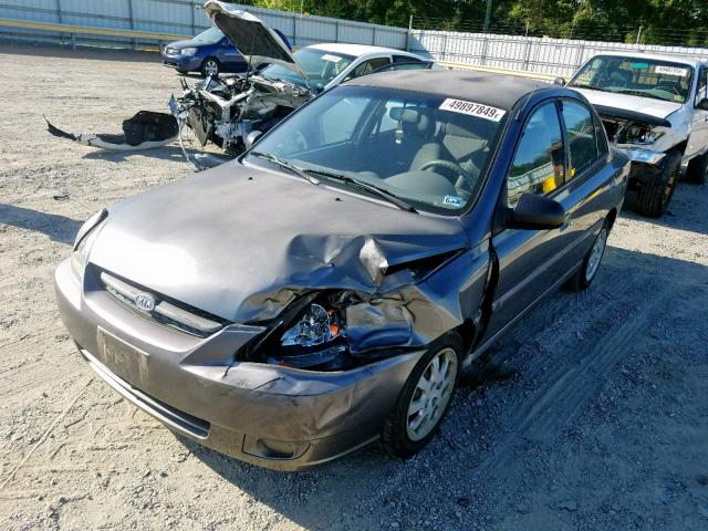 KNADC125636213508 - 2003 KIA RIO GRAY photo 2