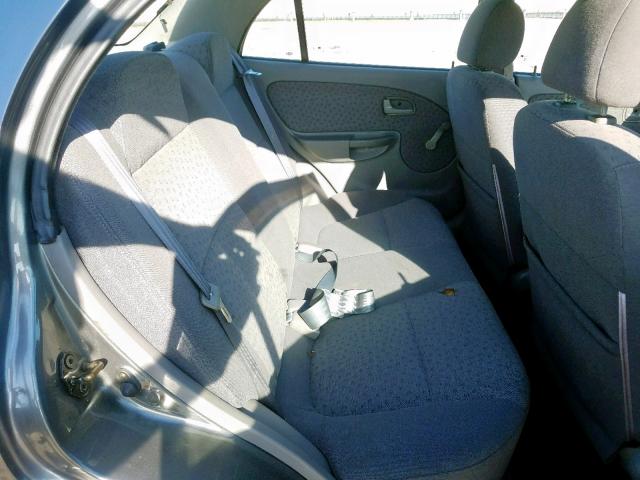 KNADC125636213508 - 2003 KIA RIO GRAY photo 6