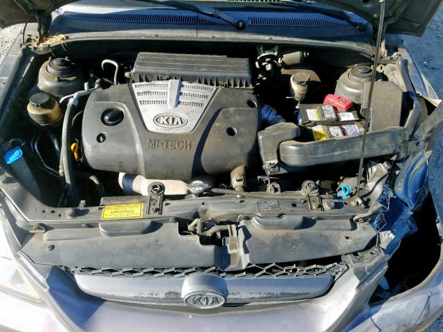 KNADC125636213508 - 2003 KIA RIO GRAY photo 7