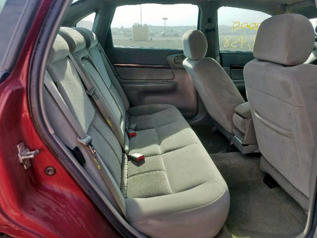 2G1WF52EX59352636 - 2005 CHEVROLET IMPALA RED photo 6