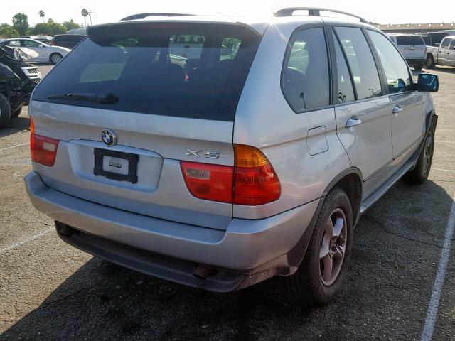 5UXFA53563LV93036 - 2003 BMW X5 3.0I SILVER photo 4