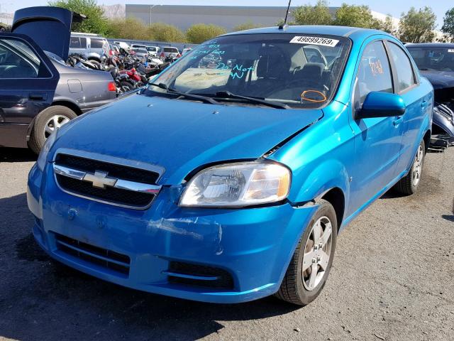 KL1TD56E09B371850 - 2009 CHEVROLET AVEO LS TEAL photo 2