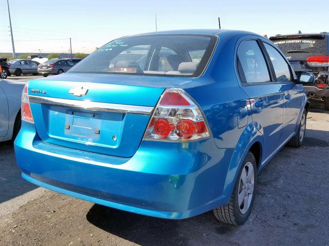 KL1TD56E09B371850 - 2009 CHEVROLET AVEO LS TEAL photo 4