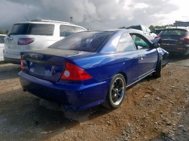 1HGEM22114L038550 - 2004 HONDA CIVIC DX V BLUE photo 4