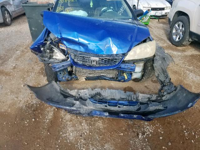 1HGEM22114L038550 - 2004 HONDA CIVIC DX V BLUE photo 7