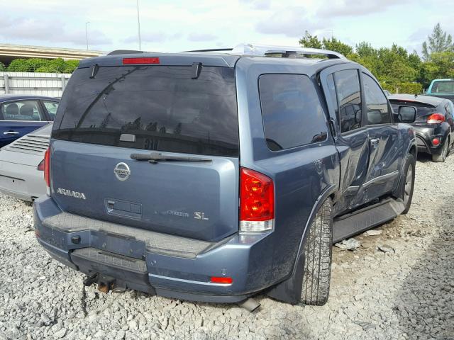 5N1BA0ND3BN611949 - 2011 NISSAN ARMADA SV BLUE photo 4