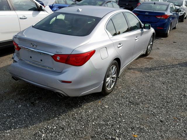 JN1BV7AR4EM684103 - 2014 INFINITI Q50 BASE SILVER photo 4