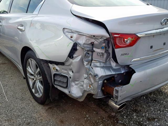 JN1BV7AR4EM684103 - 2014 INFINITI Q50 BASE SILVER photo 9