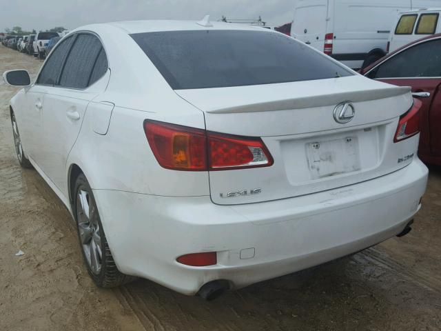 JTHBF5C23A2095062 - 2010 LEXUS IS 250 WHITE photo 3