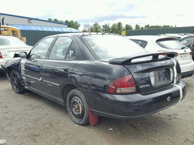 3N1BB51D11L110757 - 2001 NISSAN SENTRA SE BLACK photo 3