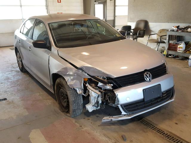 3VW2K7AJ7EM356630 - 2014 VOLKSWAGEN JETTA BASE SILVER photo 1