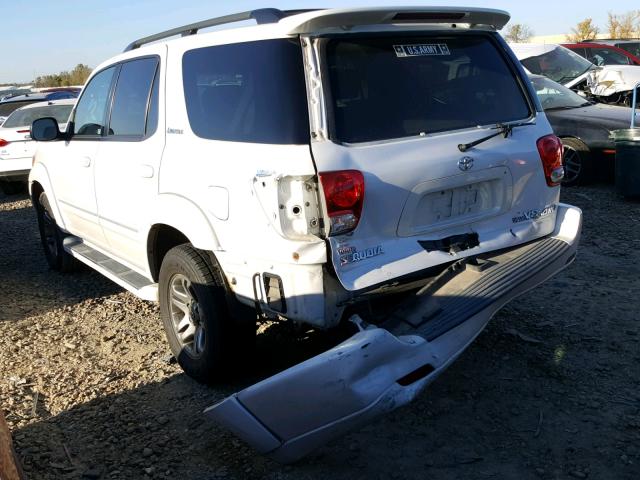 5TDBT48AX7S285558 - 2007 TOYOTA SEQUOIA LI WHITE photo 3