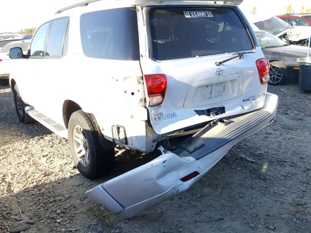 5TDBT48AX7S285558 - 2007 TOYOTA SEQUOIA LI WHITE photo 9