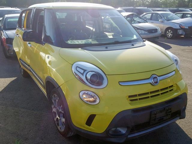 ZFBCFADH0EZ014066 - 2014 FIAT 500L TREKK YELLOW photo 1