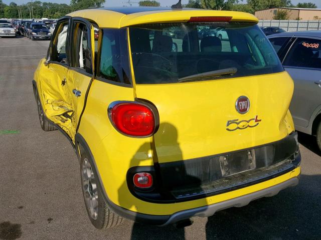 ZFBCFADH0EZ014066 - 2014 FIAT 500L TREKK YELLOW photo 3