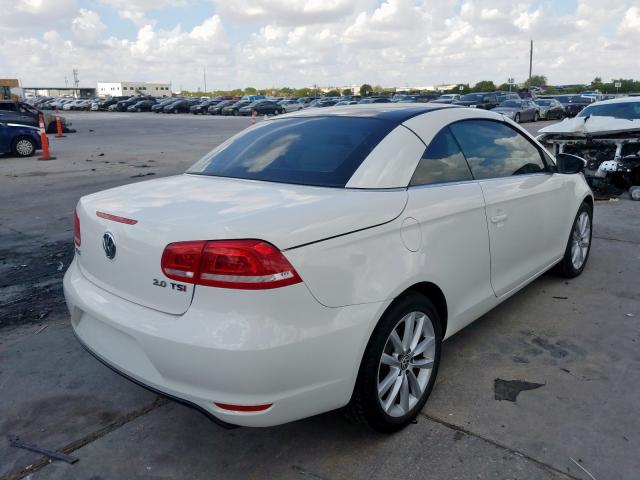 WVWBW7AH9CV020212 - 2012 VOLKSWAGEN EOS KOMFOR WHITE photo 4