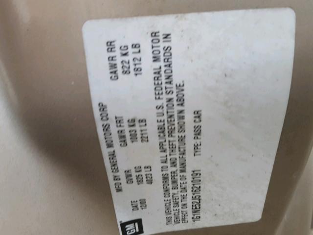 1G1NE52J516210191 - 2001 CHEVROLET MALIBU LS თეთრი ფოტო 10