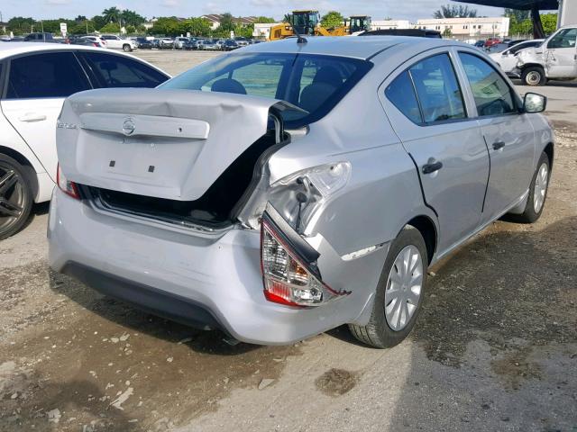 3N1CN7AP2GL877673 - 2016 NISSAN VERSA S SILVER photo 4