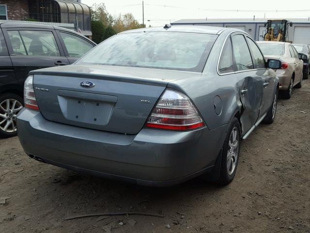 1FAHP24W08G137134 - 2008 FORD TAURUS SEL BLUE photo 4