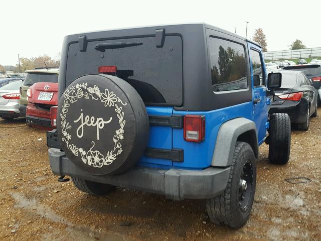 1J4AA2D15BL623481 - 2011 JEEP WRANGLER S BLUE photo 4