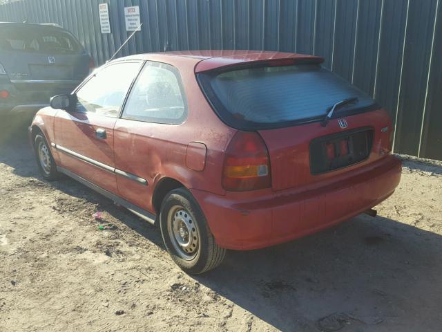 2HGEJ6342TH120436 - 1996 HONDA CIVIC DX RED photo 3