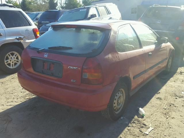 2HGEJ6342TH120436 - 1996 HONDA CIVIC DX RED photo 4