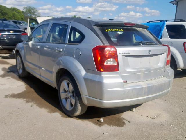 1B3CB4HA9AD618733 - 2010 DODGE CALIBER SX SILVER photo 3