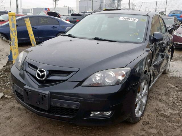 JM1BK343871686804 - 2007 MAZDA 3 HATCHBAC BLACK photo 2