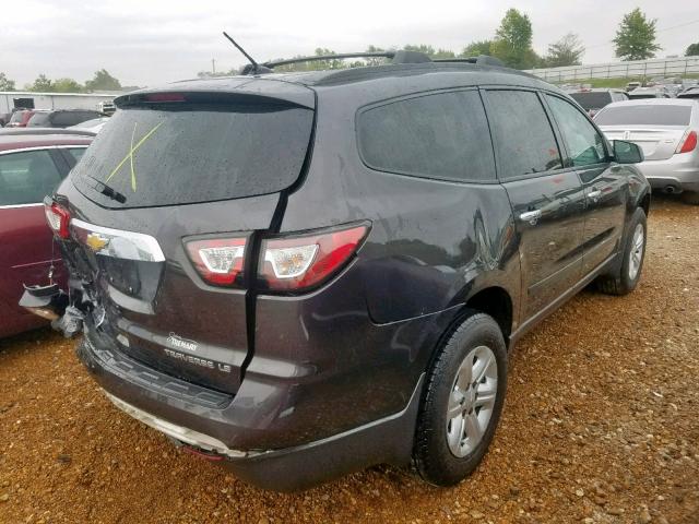 1GNKRFED6DJ211823 - 2013 CHEVROLET TRAVERSE L CHARCOAL photo 4