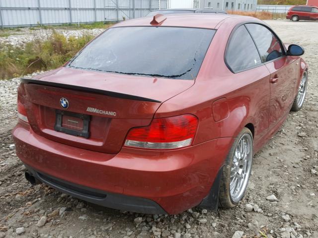 WBAUC73568VF22073 - 2008 BMW 135 I RED photo 4