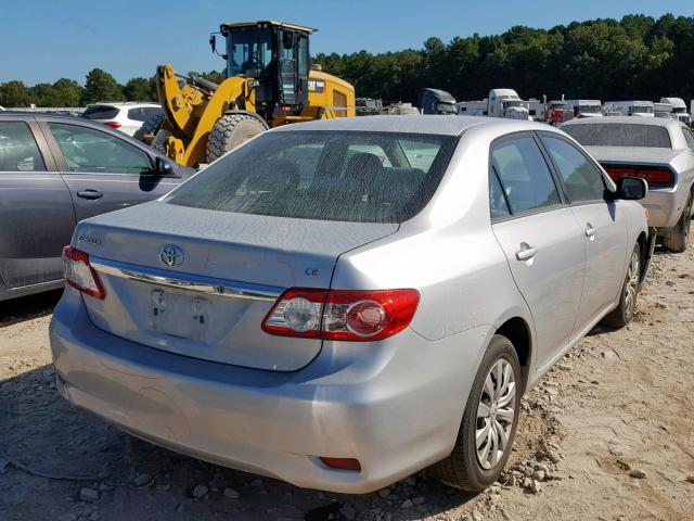 5YFBU4EE4DP119383 - 2013 TOYOTA COROLLA BA SILVER photo 4