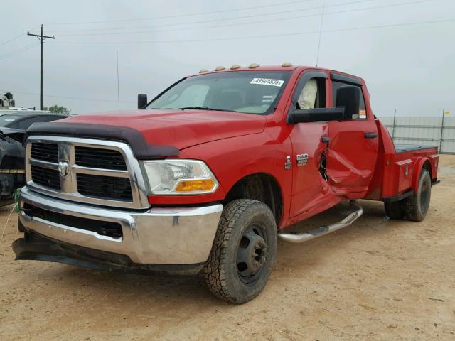 3D73Y4CL8BG622997 - 2011 DODGE RAM 3500 RED photo 2