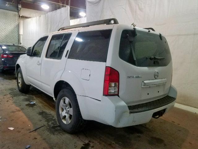 5N1AR18U48C629239 - 2008 NISSAN PATHFINDER WHITE photo 3