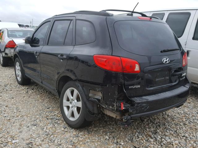 5NMSH13E87H088109 - 2007 HYUNDAI SANTA FE S BLACK photo 3