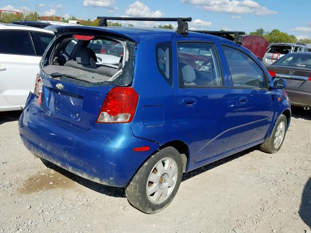 KL1TJ62684B169375 - 2004 CHEVROLET AVEO LS BLUE photo 4