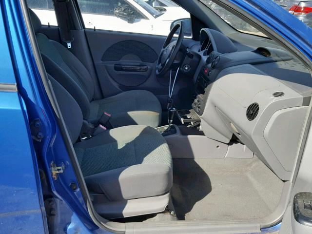 KL1TJ62684B169375 - 2004 CHEVROLET AVEO LS BLUE photo 5