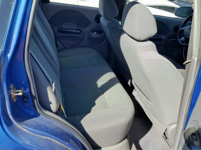 KL1TJ62684B169375 - 2004 CHEVROLET AVEO LS BLUE photo 6