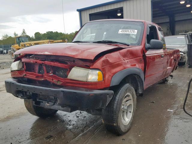 4F4ZR47E44TM10298 - 2004 MAZDA B4000 CAB RED photo 2