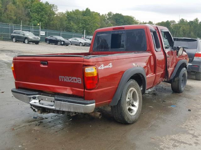 4F4ZR47E44TM10298 - 2004 MAZDA B4000 CAB RED photo 4