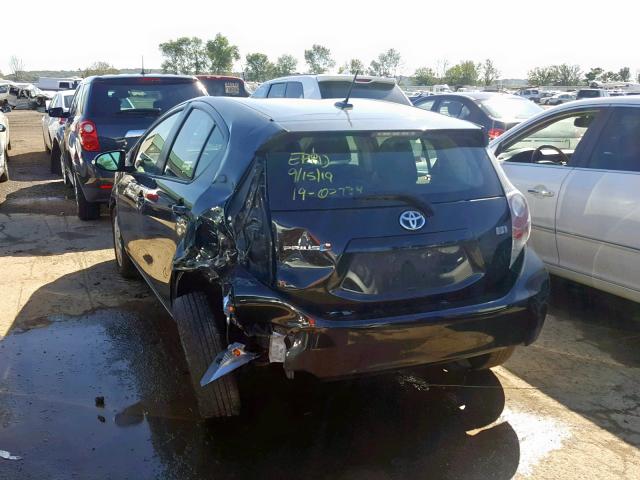 JTDKDTB32E1569567 - 2014 TOYOTA PRIUS C BLACK photo 3